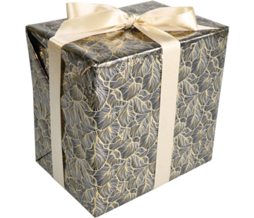 Specipack Cadeaupapier - 50cmx200m - Leafs - zwart/goud