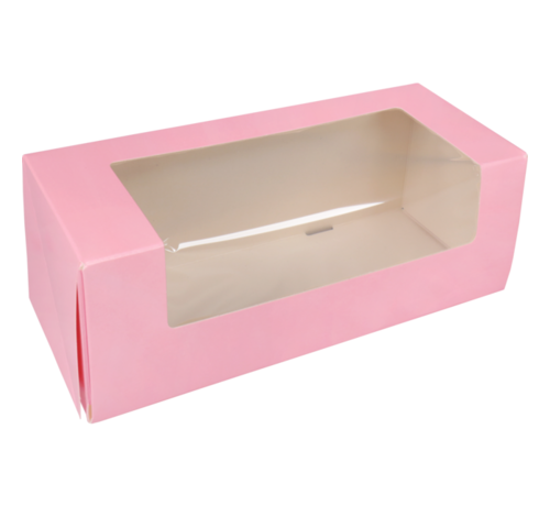 Specipack Zijvensterdoos - karton - 25x10x9cm - roze - 100 stuks