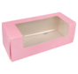 Zijvensterdoos - karton - 25x10x9cm - roze - 100 stuks