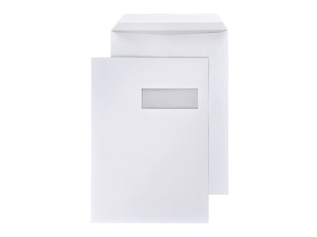 Witte akte envelop C4 229 x 324 mm venster rechts doos 250 stuks ...