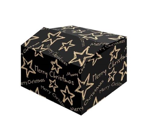Specipack Geschenkdozen kerst - zwart - 450 x 350 x 230 mm - bundel met 15 dozen