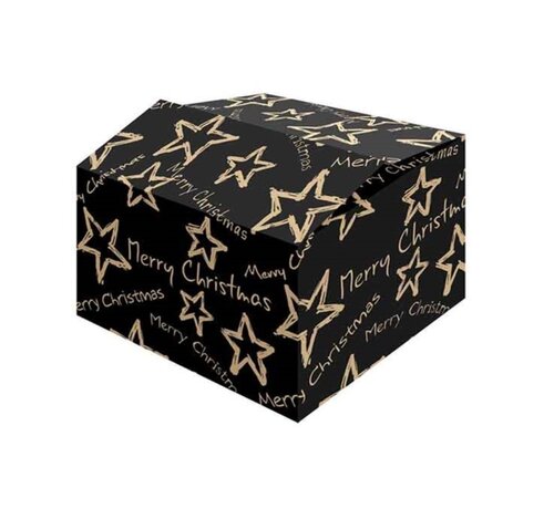 Specipack Geschenkdozen kerst - zwart - 490 x 390 x 200 mm - bundel met 15 dozen