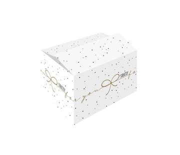 Specipack Geschenkdozen Strictly - wit en goud - 390 x 290 x 126 mm - bundel met 15 dozen