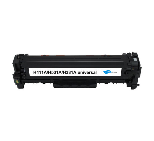 HP Huismerk HP CE411A/CC531A/CF381A/Cartridge 718C(305A/304A/312A) - Capaciteit: 2.800 pagina's