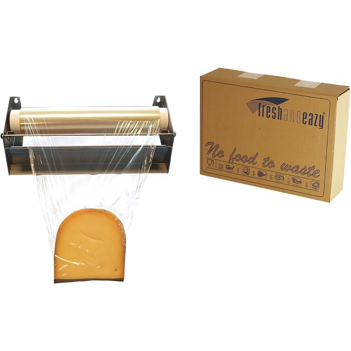 ALUFIX Frischhaltefolie / 1 Rolle / 44 cm x 300 m/PVC / 8 um/Fix Cut/Selbstklebend