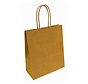 Papieren tas 18 x 8 x 22 - Bruin met gedraaid koord - Doos met 300 tasjes