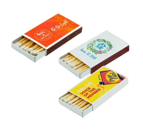 Specipack Bedrukte Luciferdoosjes - Kleine oplage van 100 doosjes - Met 22 lucifers