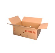 Hele Eurodoos 25 - 60 x 40 x 25 cm - Dubbele golf - Met handgrepen - Voorzien van gaten