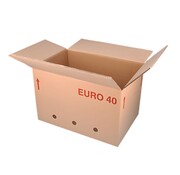 Hele Eurodoos 40 - 60 x 40 x 40 cm - Dubbele golf - Met handgrepen - Voorzien van gaten