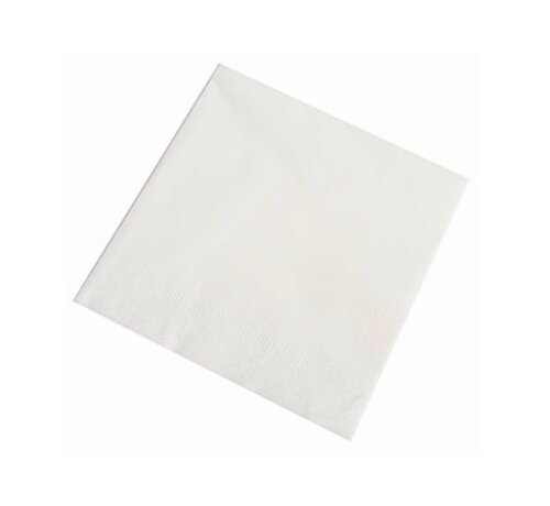 Witte Servetten 33x33 cm - 2.000 stuks - 2-laags - 4-vouw - 8x250 stuks