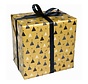 Cadeaupapier Toonbankrol - 200m x 50cm - 80gr/m² - Christmas Trees - Goud/Zwart