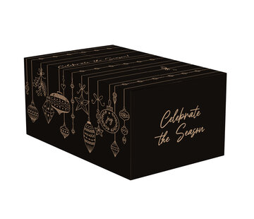 Specipack Geschenkdozen kerst - zwart - 590 x 390 x 200 mm - bundel met 15 dozen