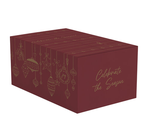 Specipack Geschenkdozen kerst - rood - 390 x 290 x 300 mm - bundel met 15 dozen
