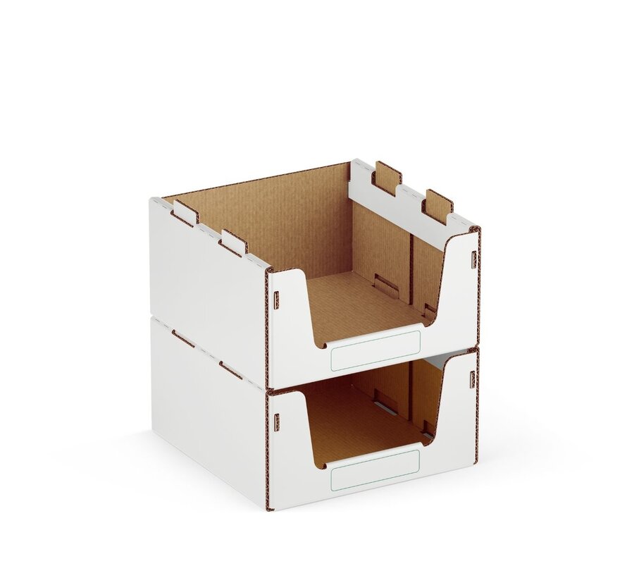 Pickbox® Small - Kartonnen Stapelbak 400 x 400 x 200 mm - Draagkracht 25 KG