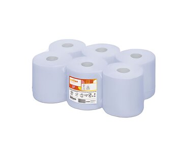 Satino Poetsrol 1-lgs 300 m x 20 cm - Verpakking met 6 rollen - Blauwe kleur