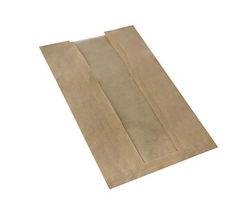 Broodzakken met PLA venster 30 x 16 x 6 cm - Doos met 1.000 stuks - Conpax P87525