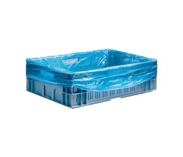HDPE Kratzakken - 60 x 20 x 80 cm - Blauwe kleur - 20 my - Doos met 500 zakken