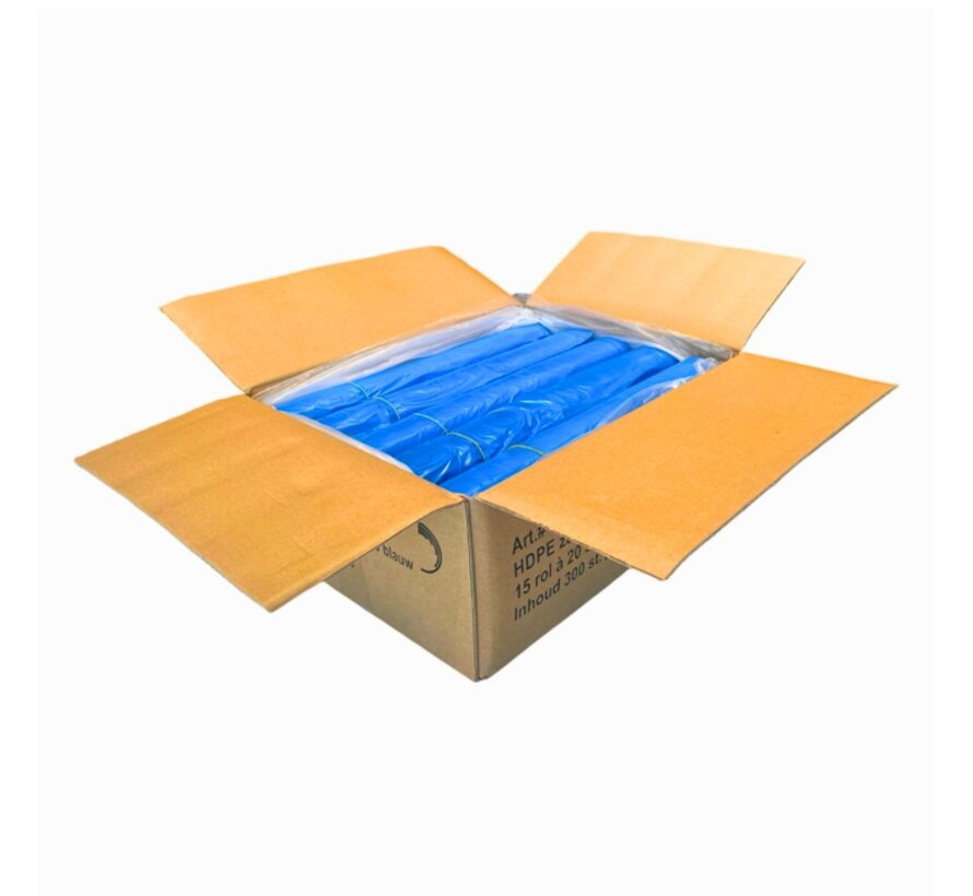 Afvalzak Blauw 70x110cm - 120 Liter - T30 HDPE - 300 stuks