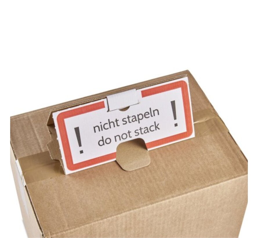 Pallethoedje - nicht stapeln - do not stack - Anti-stapelhoedje voorkomt beschadigingen
