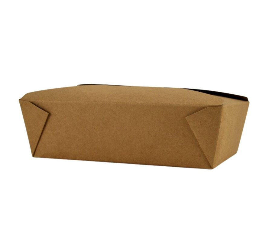Oosterse maaltijdbox 2000 ml - take away box kraft - groot - 200 stuks