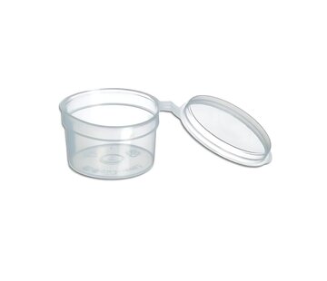 Covercup met vaste deksel​ 30 cc - Sambalpotje PP - Doos met 1.000 stuks