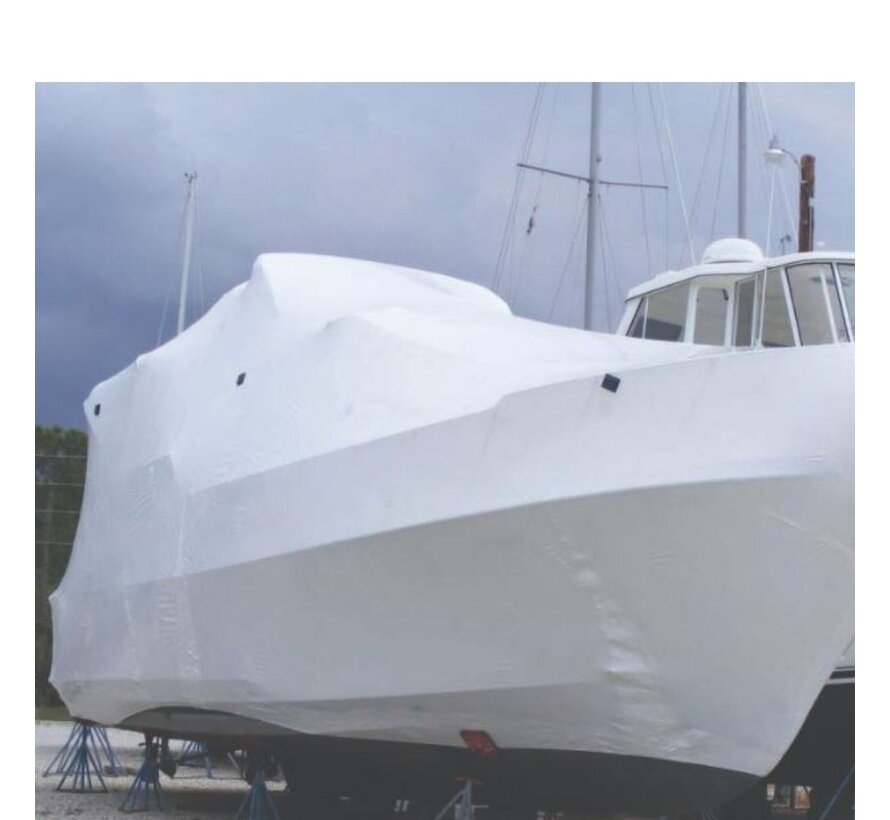 Krimpfolie voor boten wit UV - 400 cm x 25 m x 300 my - Steigerfolie