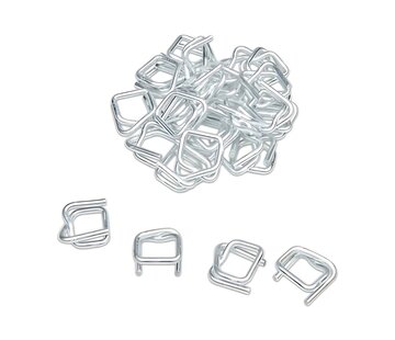 Metalen gespen 13 mm - Voor omsnoeringsband - Doos met 1.000 stuks