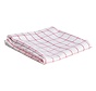 Cosy - handdoek - 72 x 50 cm - geruit - wit/rood