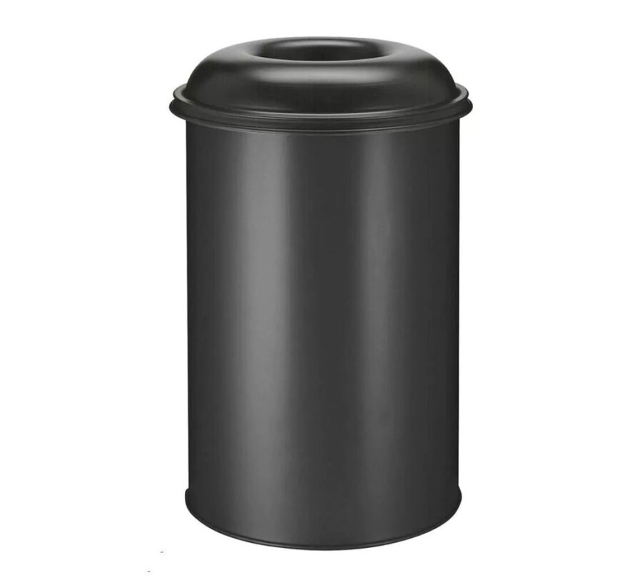 Vlamdovende papierbak 200 liter – Metaal zwart – Voor binnengebruik