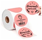Thermische etiketten rond 50 mm - Rood, Blauw of Geel - 600 stuks per rol