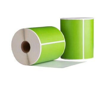 Verzendetiketten groen - 102 x 150 mm - Doos met 10 rollen - 3.000 labels totaal