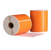Verzendetiketten oranje - 102 x 150 mm - Doos met 10 rollen - 3.000 labels totaal