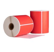 Verzendetiketten rood - 102 x 150 mm - Doos met 10 rollen - 3.000 labels totaal