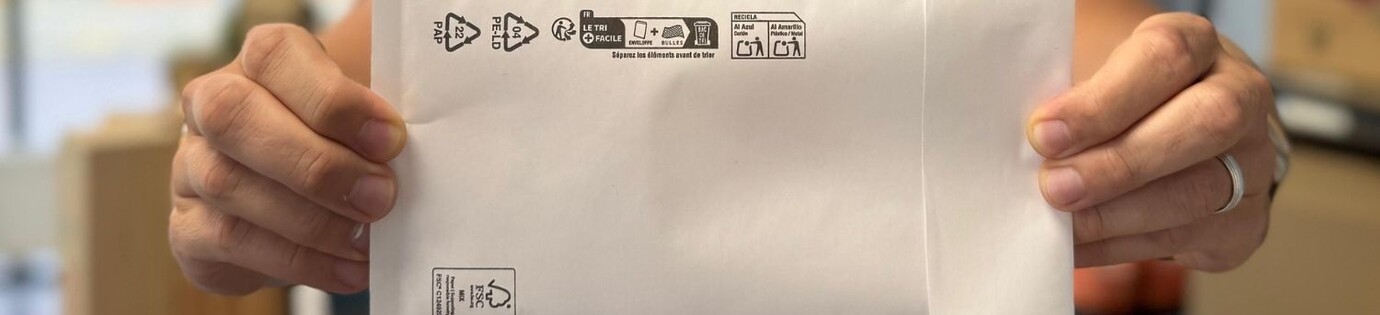 Onze luchtkussen enveloppen zijn nu klaar voor verzending binnen de hele EU (inclusief Frankrijk en Spanje)