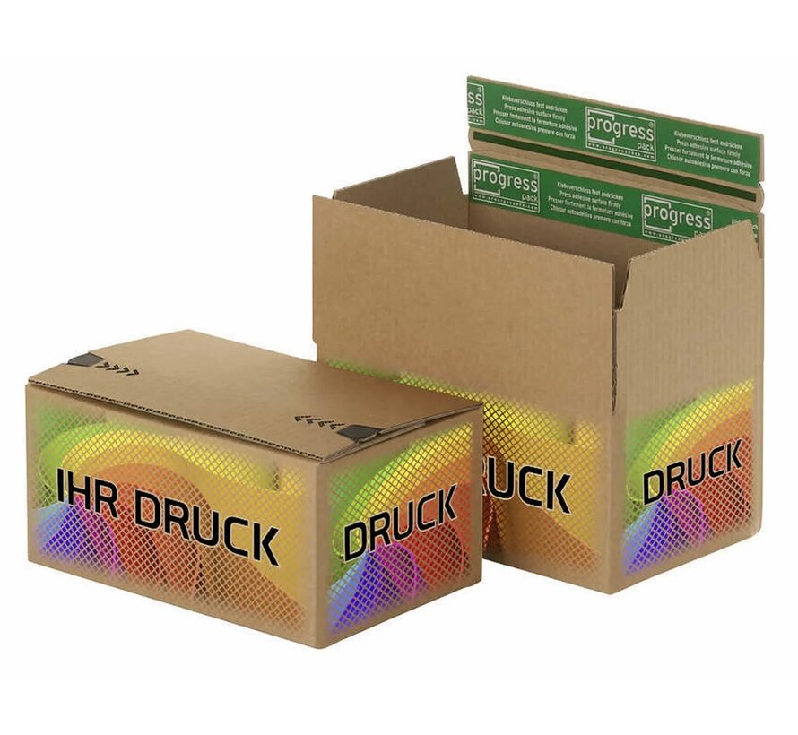 Autolock dozen bedrukt 345 x 256 x 130 mm - Bundel met 100 dozen bedrukt met eigen ontwerp