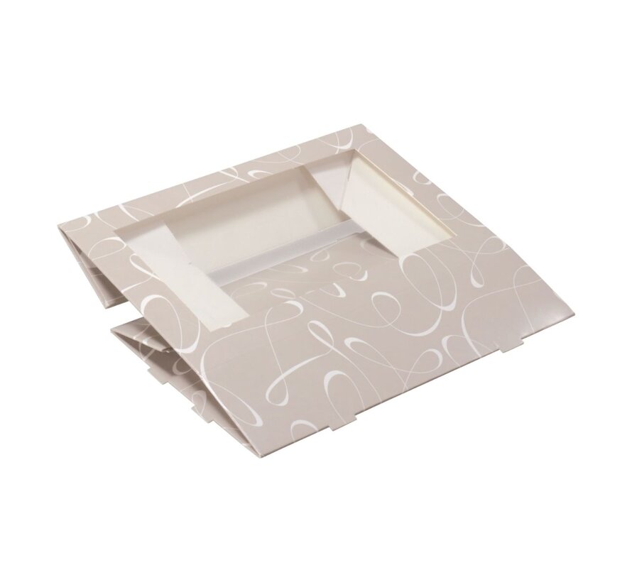 Taartdoos met venster - karton - 190 x 125 x 50 mm - 200 stuks