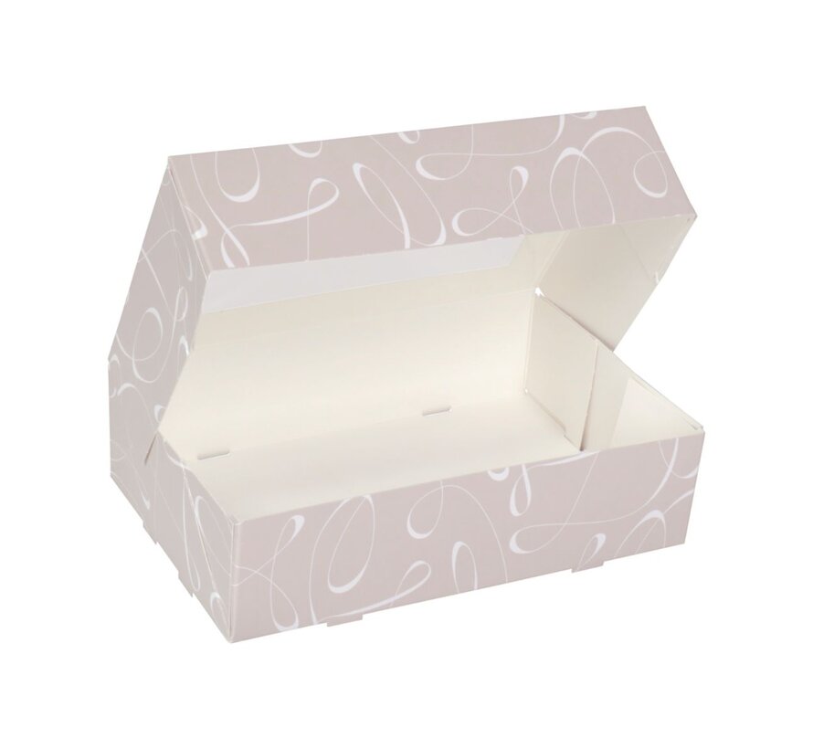 Taartdoos met venster - karton - 190 x 125 x 50 mm - 200 stuks