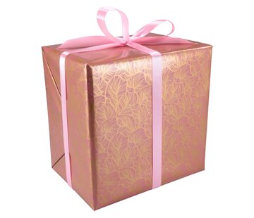 Specipack Cadeaupapier - 50cmx200m - Leafs - roze/goud