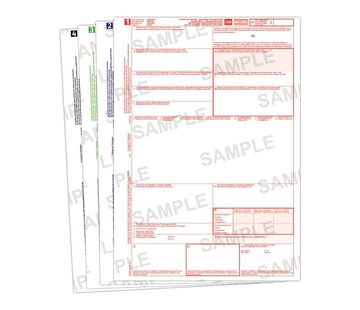 CMR vrachtbrief laser 4-voud - 1 t/m 4 - Ongenummerd - Doos 500 sets