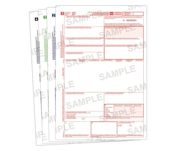 CMR vrachtbrief handset 4-voud - Genummerd - Doos 500 sets