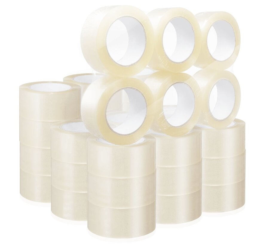 Verpakkingstape Transparant Low Noise - Acryl 48 mm x 66 m - Doos met 36 rollen