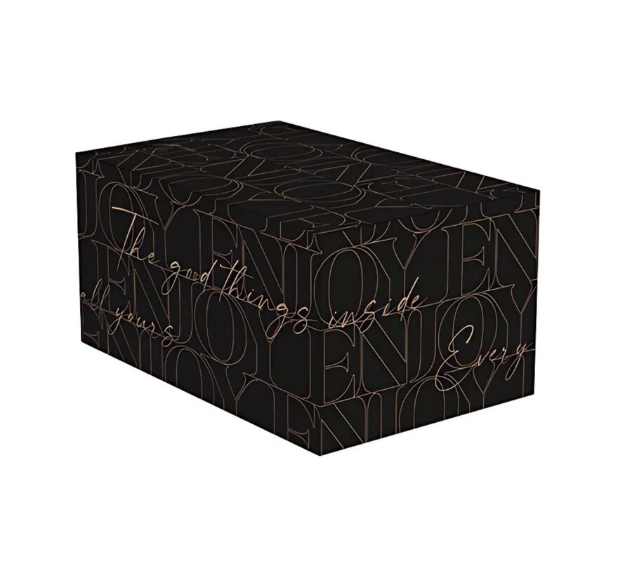 Geschenkdozen moments - zwart - 390 x 290 x 232 mm - bundel met 15 dozen