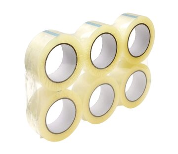 Verpakkingstape High Tack Acryl Tape Transparant 32 my - 6 Rollen