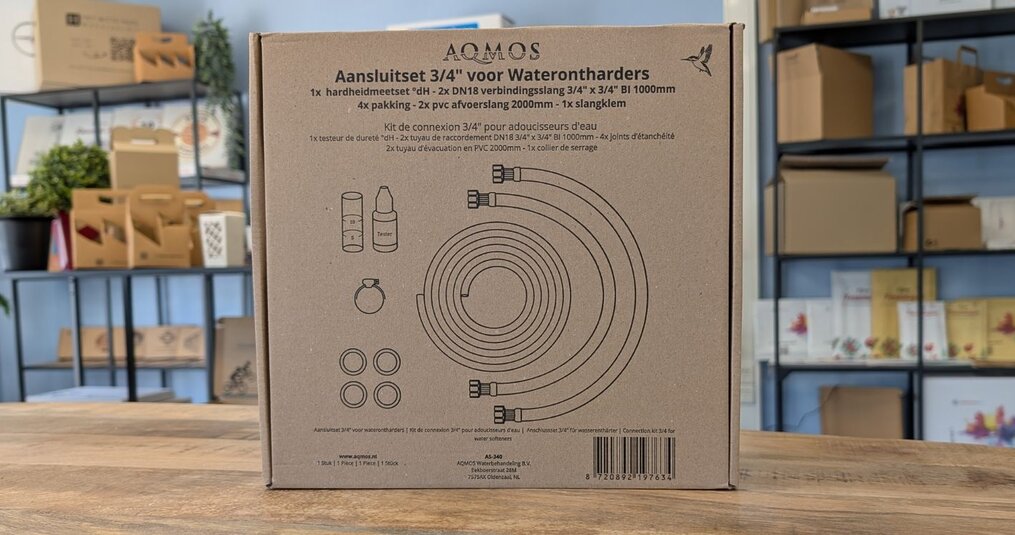 AQMOS Waterbehandeling kiest voor bedrukte dozen van VerpakkingenXL