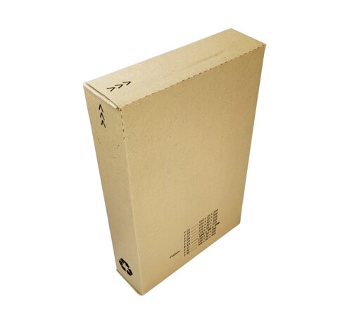 Platte verzenddoos met plakstrips - Opening korte zijde - 350 x 250 x 50 mm