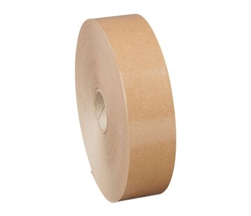 Gegomde tape 70 mm x 200 m - 60 g/m² - Bruin papier - Doos met 12 rollen