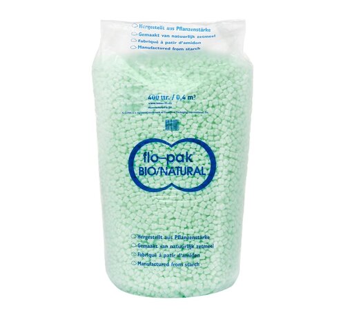 Flo-pak Opvulchips Biologisch afbreekbaar - Vulmateriaal - Zak 400 Liter - 8 vormige chips
