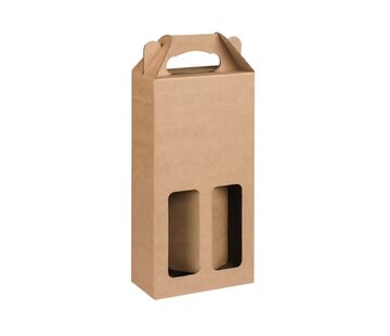 Specipack Wijnflestas voor 2 flessen - karton - 193x327x93mm - 25 stuks