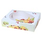 Cateringdoos - fruitdesign - 26 x 22 x 7,5 cm - met venster - 100 stuks