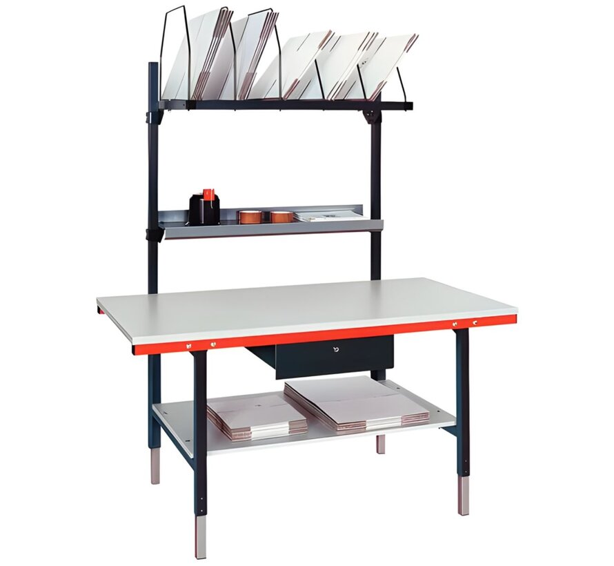 Rocholz inpaktafel met bodemplank - 160x80 cm - Hoogte 69-96 cm